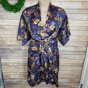 ASOS Curve Floral Print Sleepwear Robe Size 16